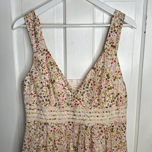 Sundance Midi Sleeveless V-neck Floral Cotton Dress W1791 Sz 16 - Picture 3 of 8